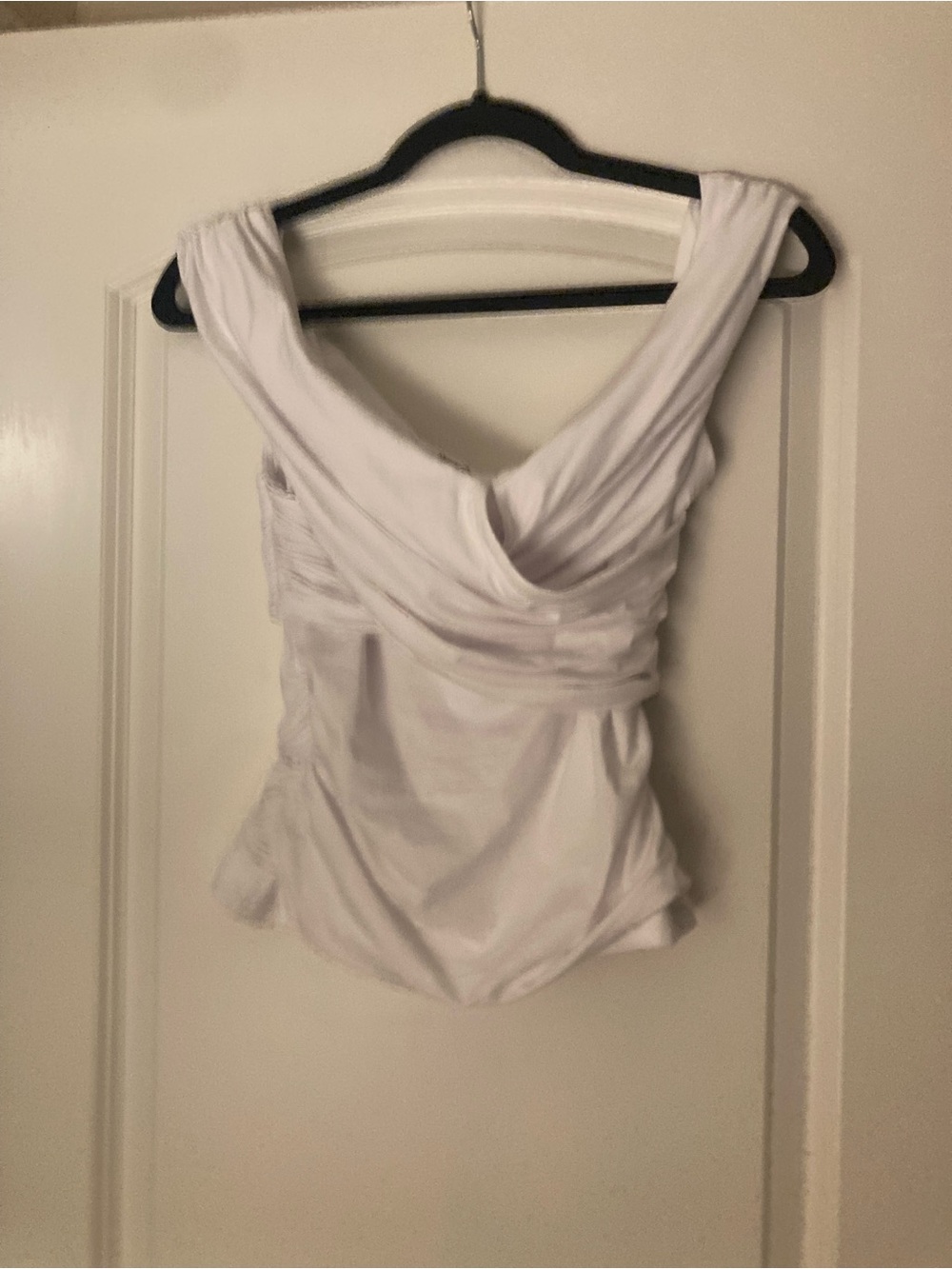 NWOT Abercrombie White Draped Off Shoulder Top
